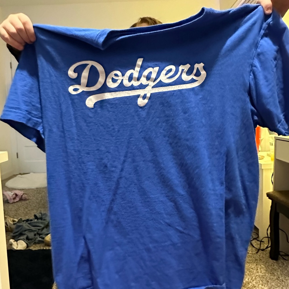 Blue Dodgers Men's Jersey Shirt large